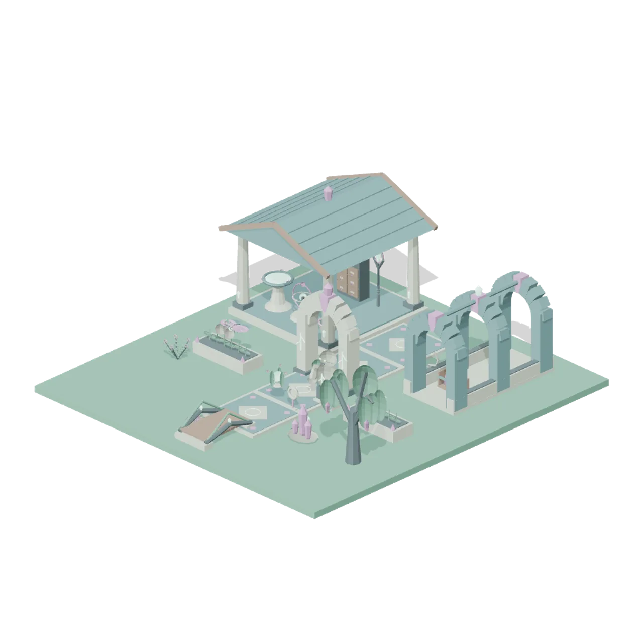 Runestone Conservatory assembled scene