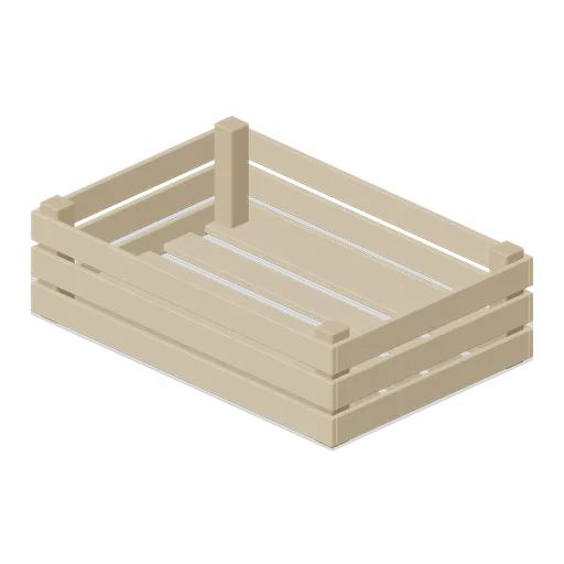 Wooden Produce Crate (Fresh Produce and Groceries)