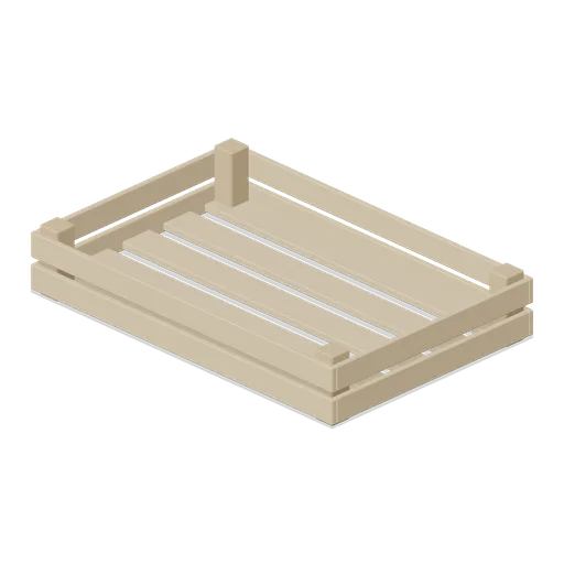 Shallow Wooden Crate (Fresh Produce and Groceries)