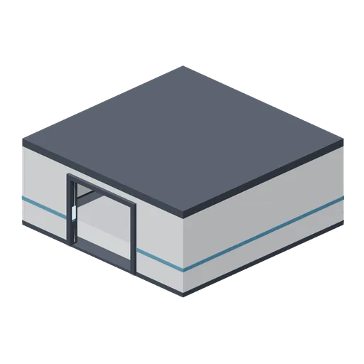 Room shell, 8 by 8 m (Spaceship Interior Deck Kit)
