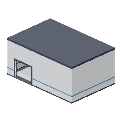 Cargo bay shell with hangar doors (Spaceship Interior Deck Kit)