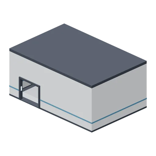 Cargo bay shell with hangar doors (Spaceship Interior Deck Kit)