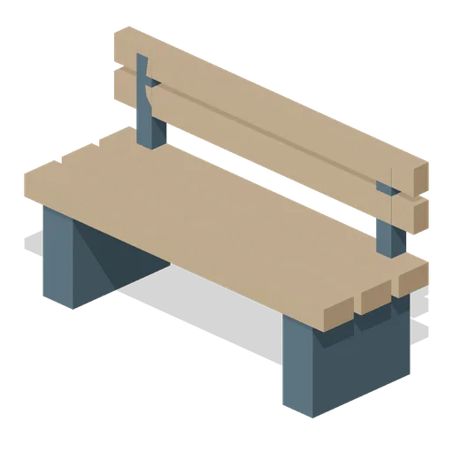 Slat Bench (Voxel City Districts)