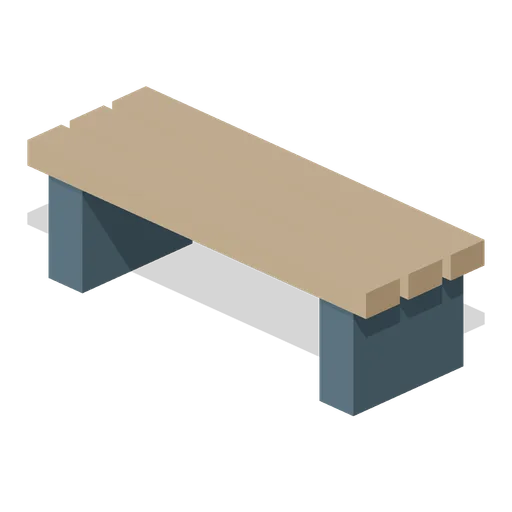 Backless Bench (Voxel City Districts)