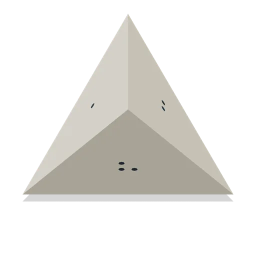 D4 tetrahedral die (Tabletop Game Components)