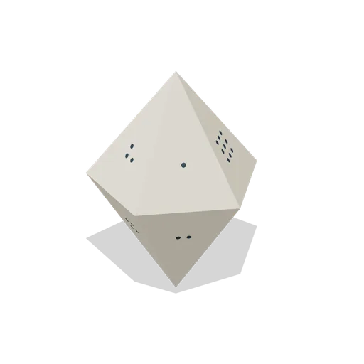 D10 bipyramid die (Tabletop Game Components)