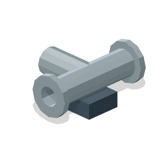 Three-port pipe tee (Factory Conveyor Network)
