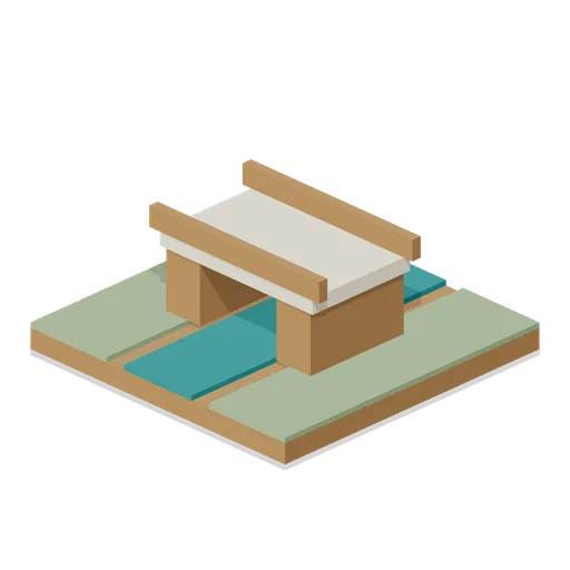 Bridge over canal tile (Tabletop Game Components)