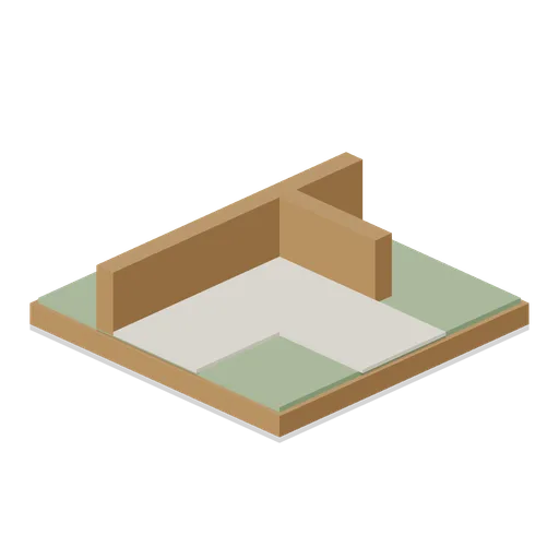 Walled corridor corner (Tabletop Game Components)