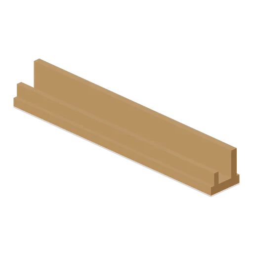 Long card display rail (Tabletop Game Components)