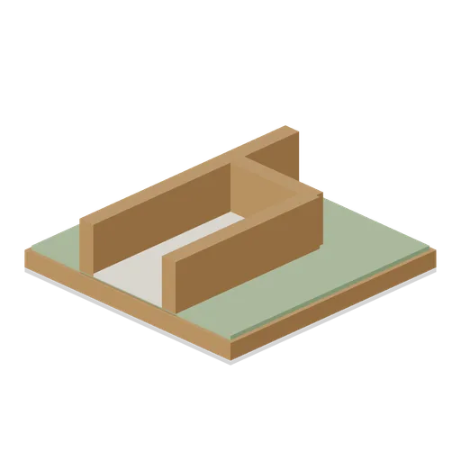 Walled corridor dead end (Tabletop Game Components)