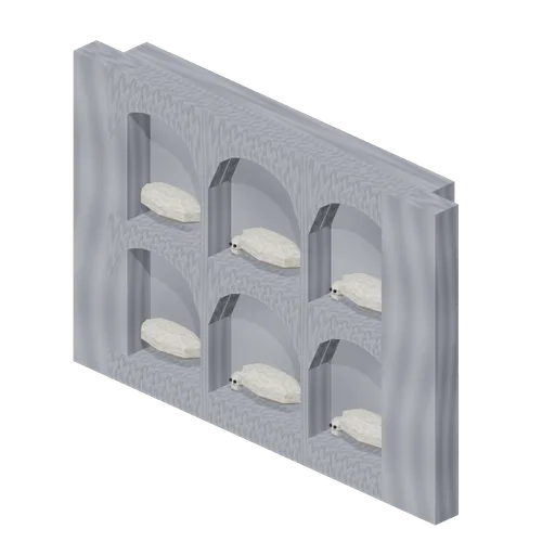 Burial Niche Wall (Vampire Crypt and Gothic Cathedral)