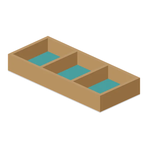Three compartment sorting tray (Tabletop Game Components)