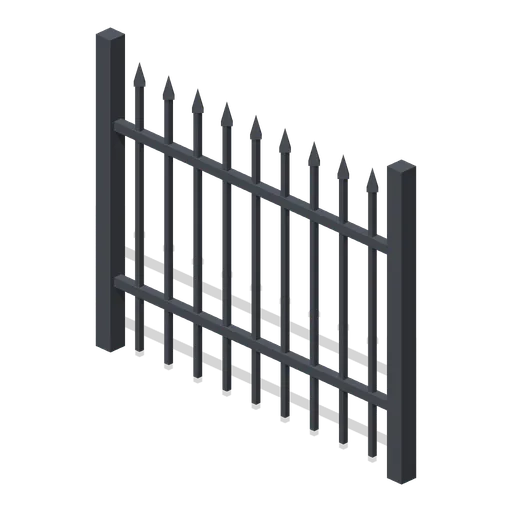 Iron Fence Straight (Vampire Crypt and Gothic Cathedral)