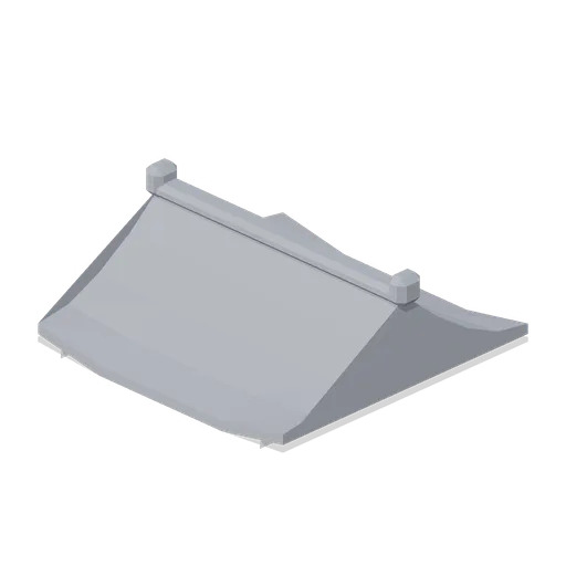 Tile Roof Gable (Feudal Japan Castle Town)