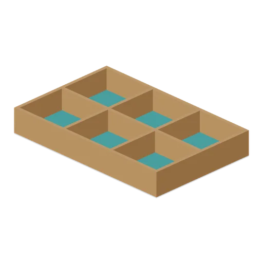 Six bin component organizer (Tabletop Game Components)