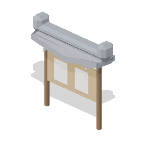Notice Board (Feudal Japan Castle Town)