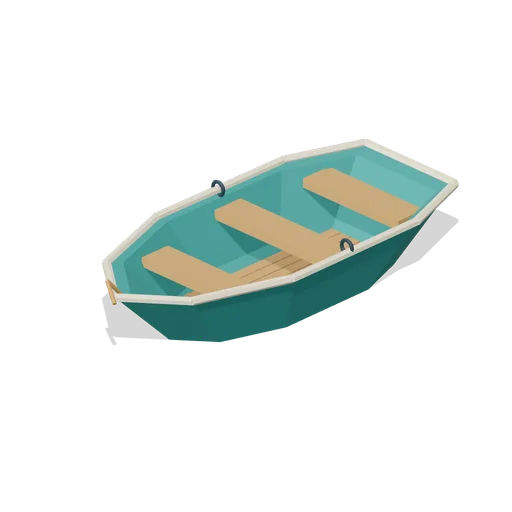 Teal Rowboat (Quiet Lake Fishing)