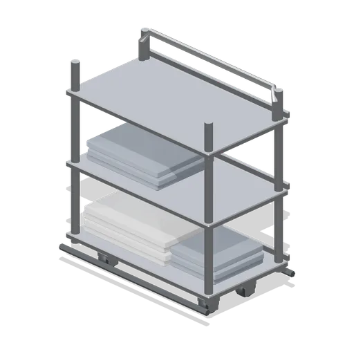 Linen shelf trolley (Laundrette and Cleaning Services)
