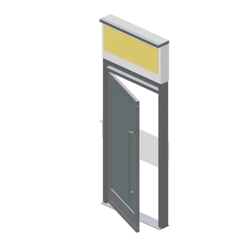 Shopfront bay, door (Laundrette and Cleaning Services)
