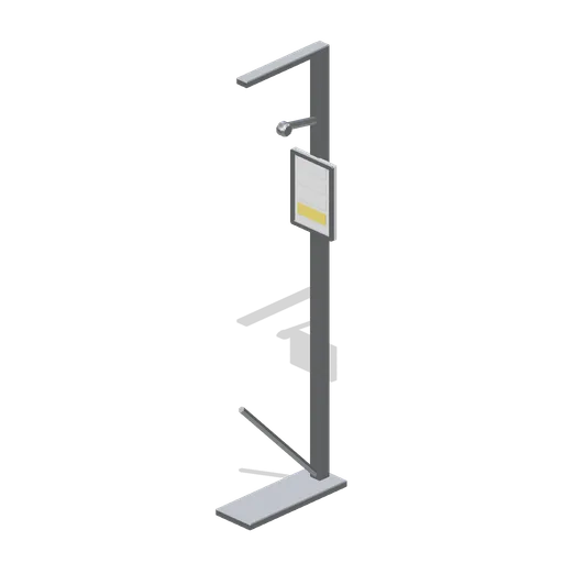 Garment rail end post (Laundrette and Cleaning Services)