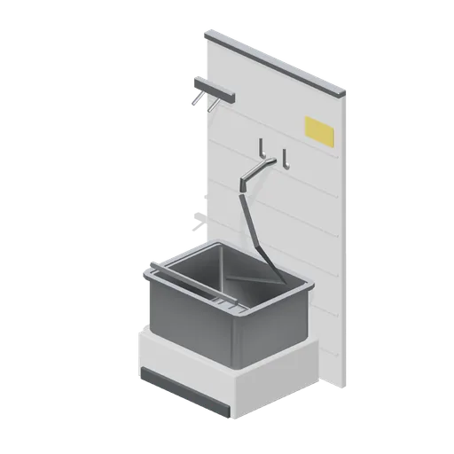 Mop sink with splashback (Laundrette and Cleaning Services)