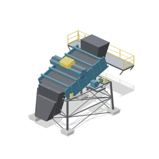 Double deck vibrating screen (Ore Processing and Haulage Plant)