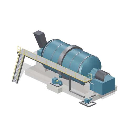 Ball mill with central drive (Ore Processing and Haulage Plant)