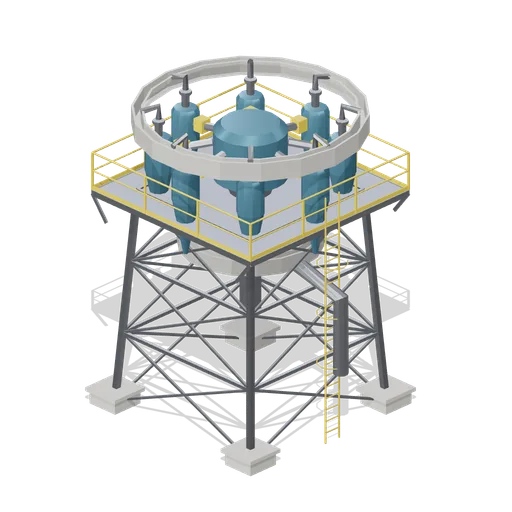 Hydrocyclone cluster (Ore Processing and Haulage Plant)