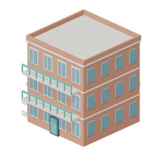 Balcony Walkup (Voxel City Districts)