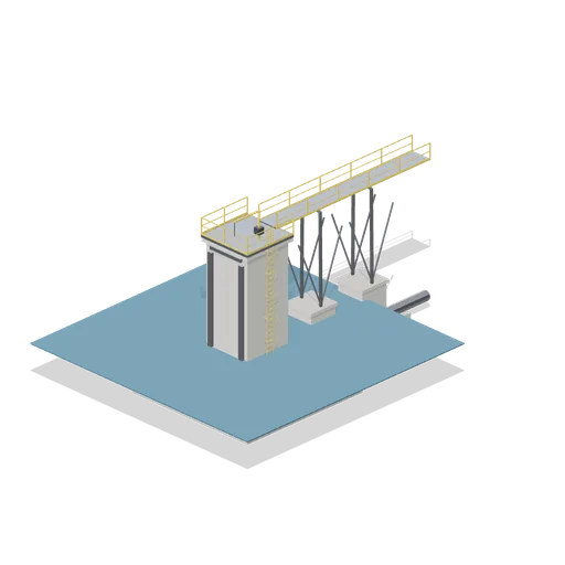 Pond decant tower (Ore Processing and Haulage Plant)