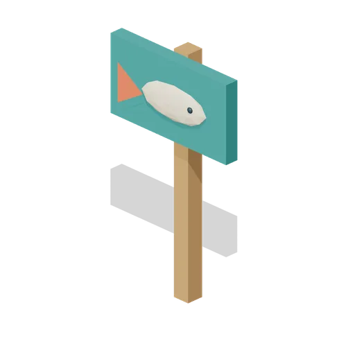Fishing Spot Sign (Quiet Lake Fishing)