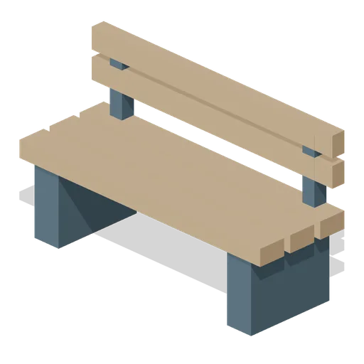 Slat Bench (Voxel City Districts)