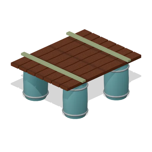 Barrel Float Raft (Flooded and Coastal Survival)