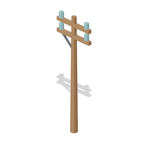 Frontier telegraph pole