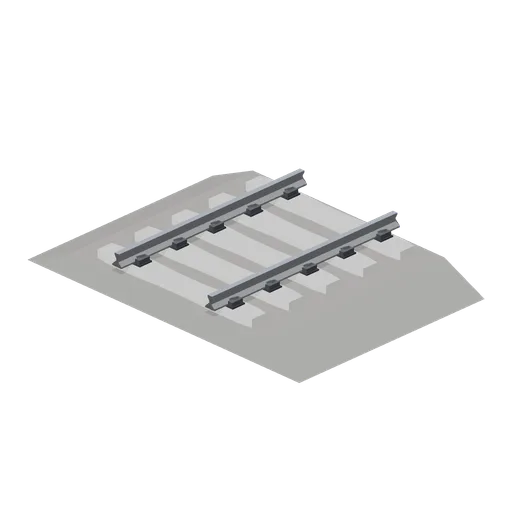 Ballasted track straight 3 m (Modern Rail and Metro Network)