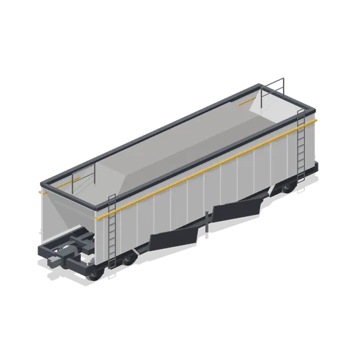 Ballast hopper wagon loaded (Modern Rail and Metro Network)