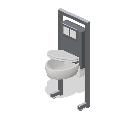Wall-hung WC with concealed frame (Hotel and Resort Operations)