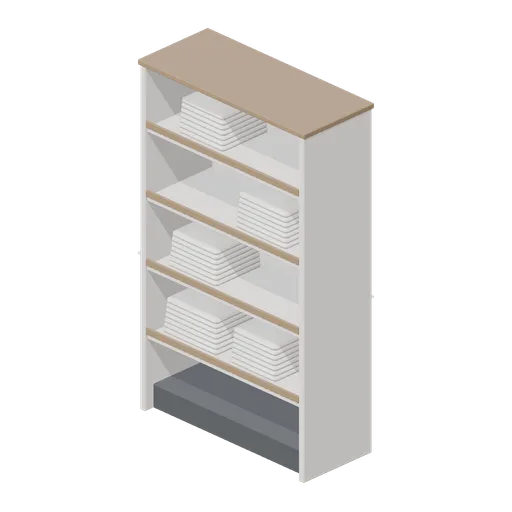 Linen store shelving (Hotel and Resort Operations)