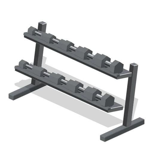 Two-tier dumbbell rack (Hotel and Resort Operations)