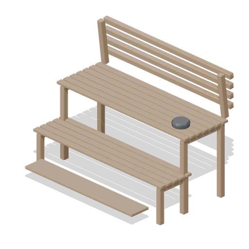 Sauna bench module (Hotel and Resort Operations)