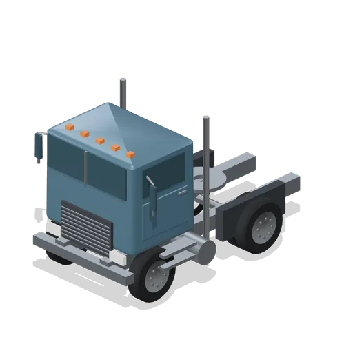 Cab-over day cab tractor (Long-Haul Trucking and Truck Stop)