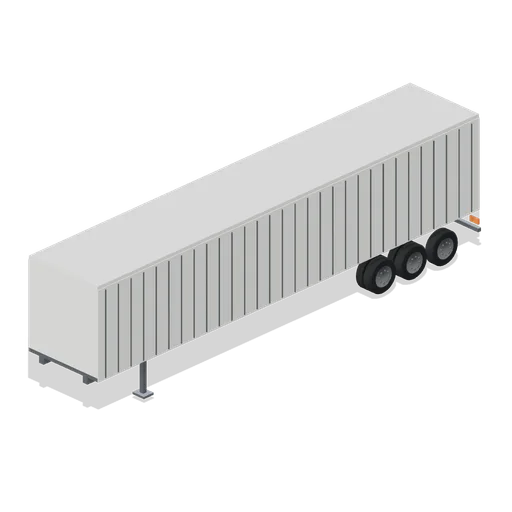 Dry van semitrailer (Long-Haul Trucking and Truck Stop)