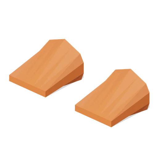 Truck wheel chock pair (Long-Haul Trucking and Truck Stop)