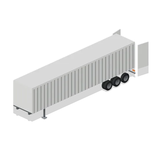 Dry van rear doors open (Long-Haul Trucking and Truck Stop)