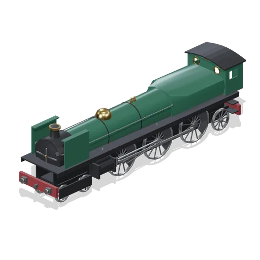 Steam express locomotive 4-6-2 (Steam Era Railway and Rolling Stock)