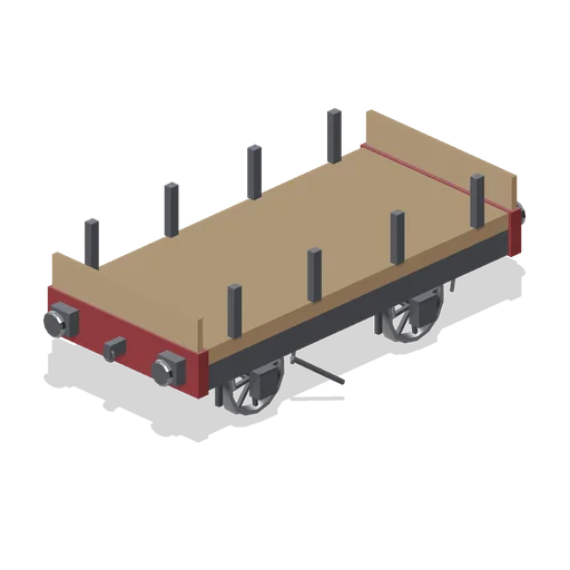 Flat goods wagon (Steam Era Railway and Rolling Stock)
