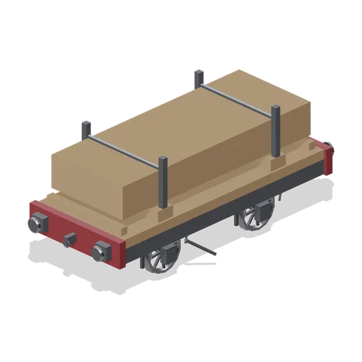 Bolster timber wagon (Steam Era Railway and Rolling Stock)