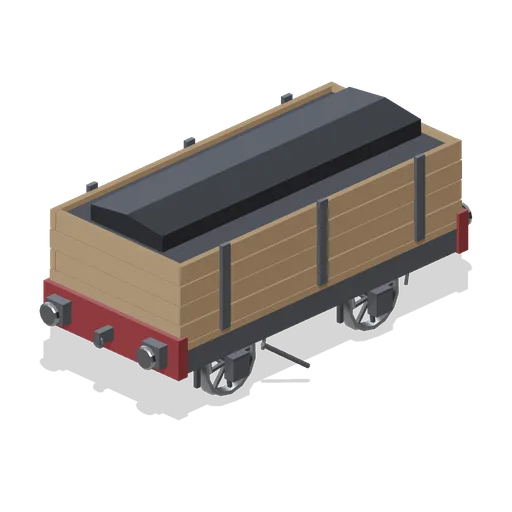 Open mineral wagon loaded with coal (Steam Era Railway and Rolling Stock)