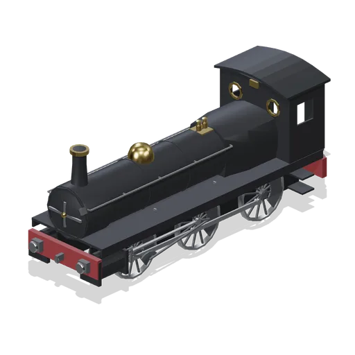 Goods 0-6-0 in unlined black (Steam Era Railway and Rolling Stock)